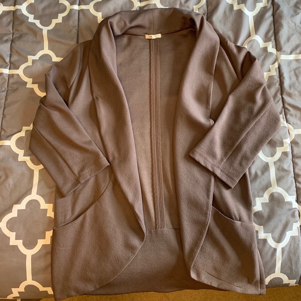 3/4 sleeve full length blazer